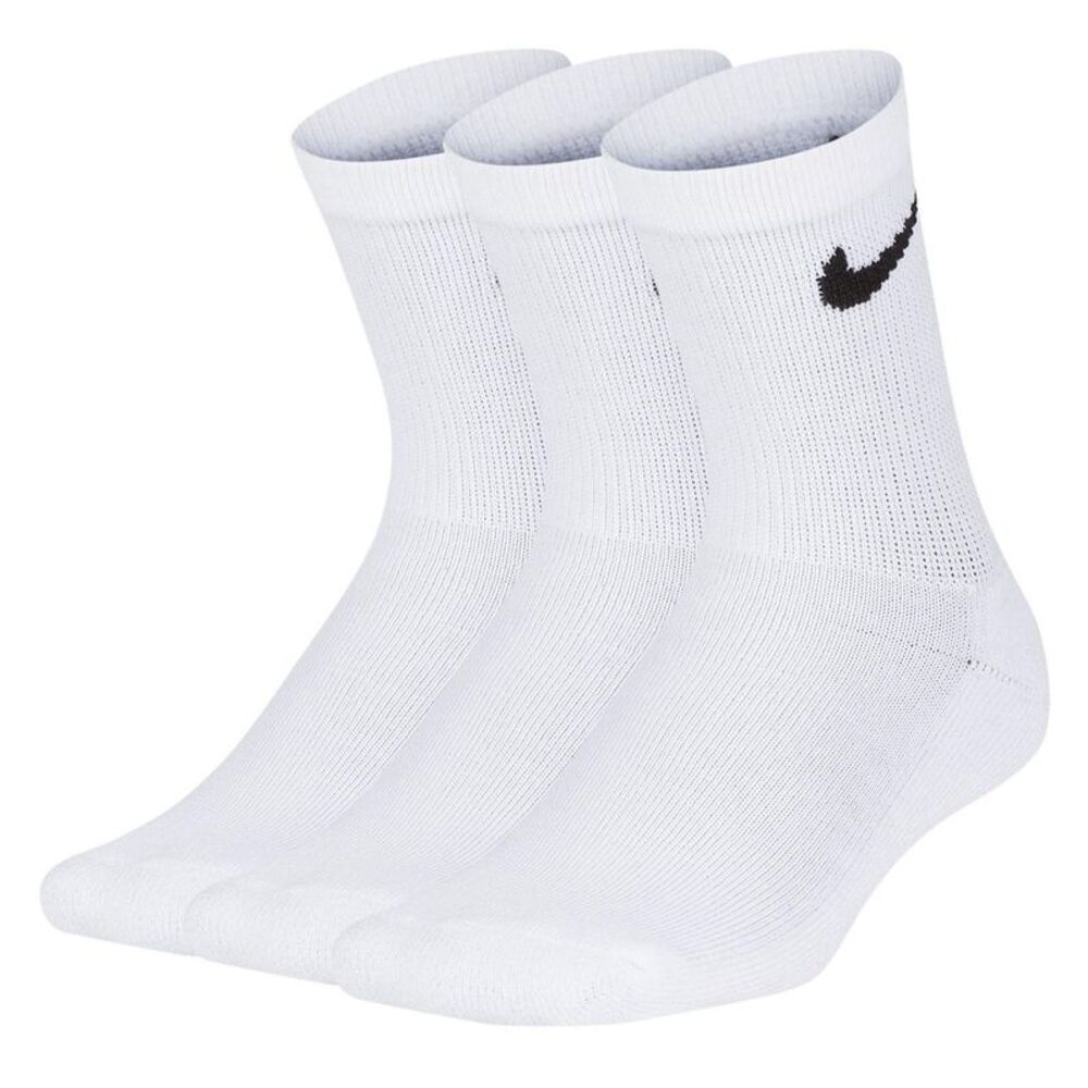 Nike Childrens/Kids Logo Crew Socks (Pack of 3) / White